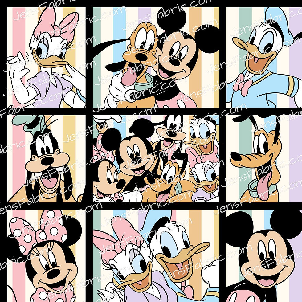 HHarlow Designs: Fab 5 Squares on Pastel Rainbow Stripes