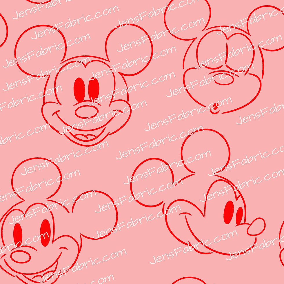 HHarlow Designs: Red Outline Mickey on Light Red