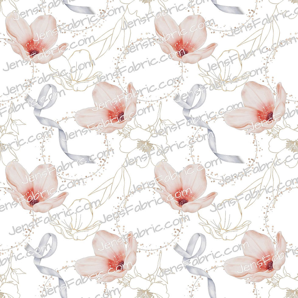 Peach Floral and Bows