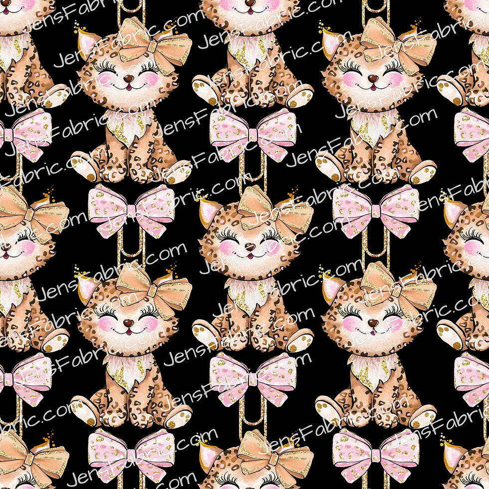 Cheetahs and bows on black