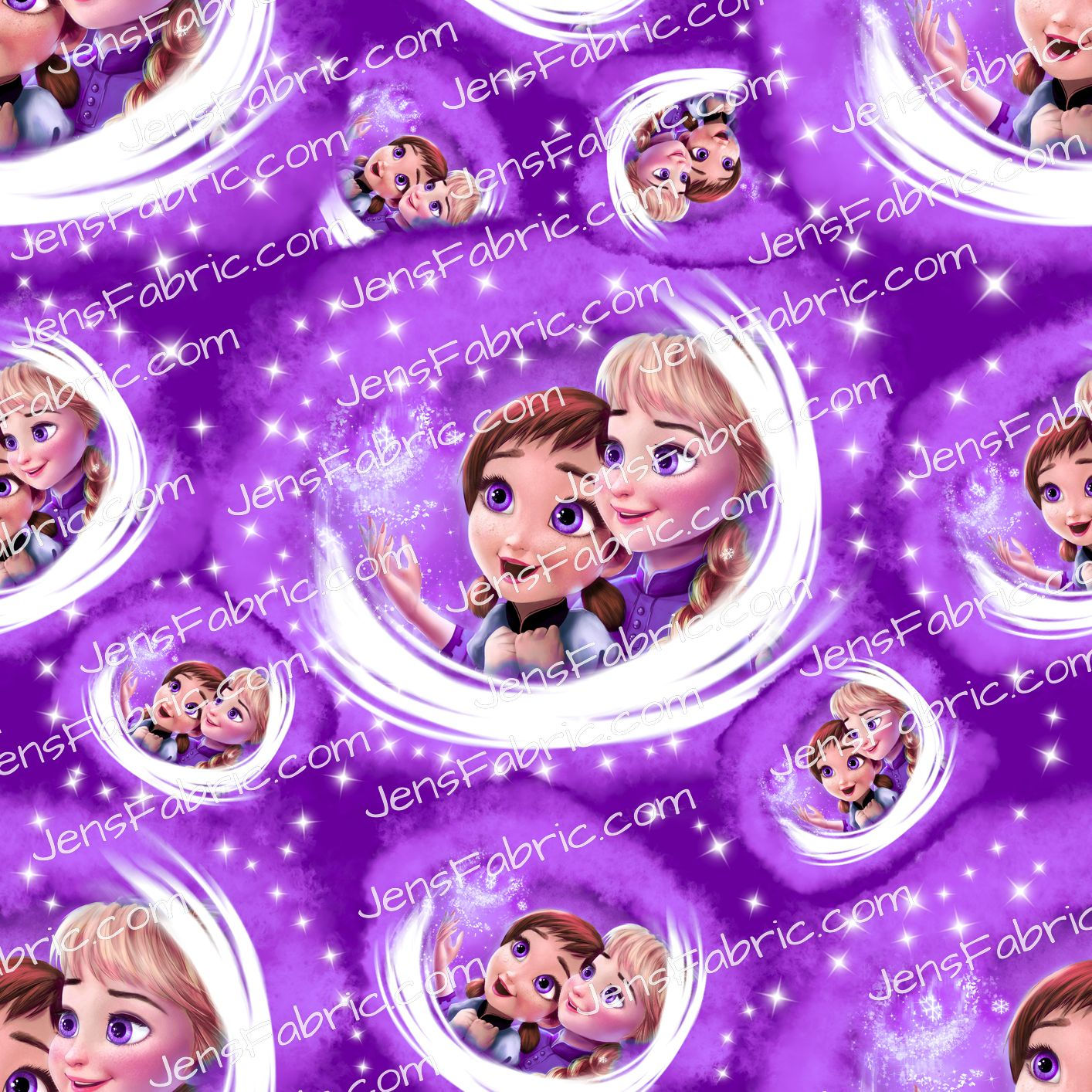 Young Frozen Sisters Toss on purple