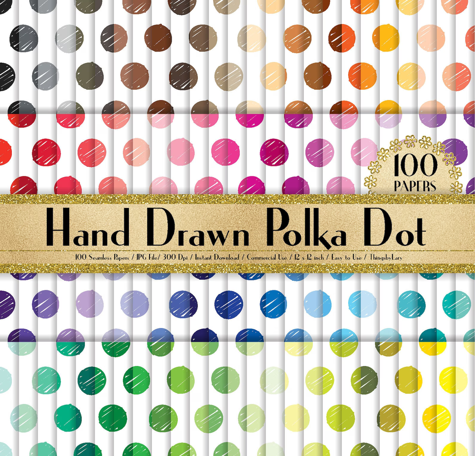 Basic Coordinate: Sketchy Colored dots on white