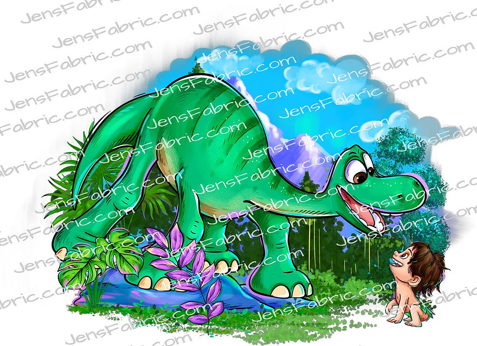 Magical Motif Good Dino: Friends Panel {choose your own background color}