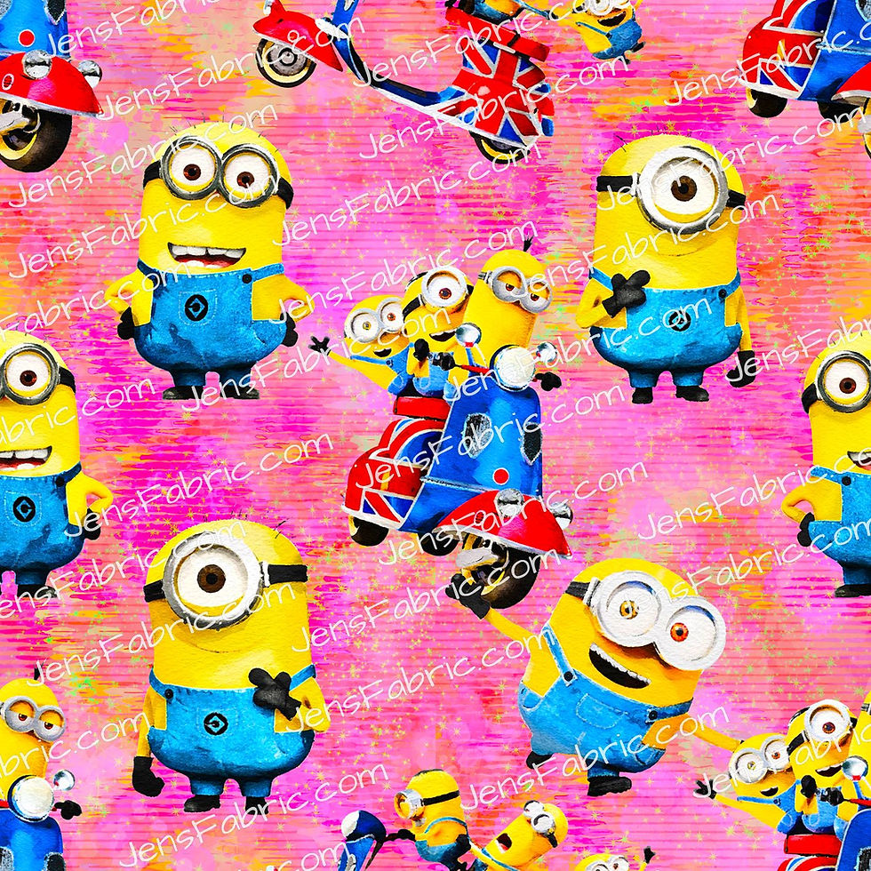 Minion Characters Toss pink background