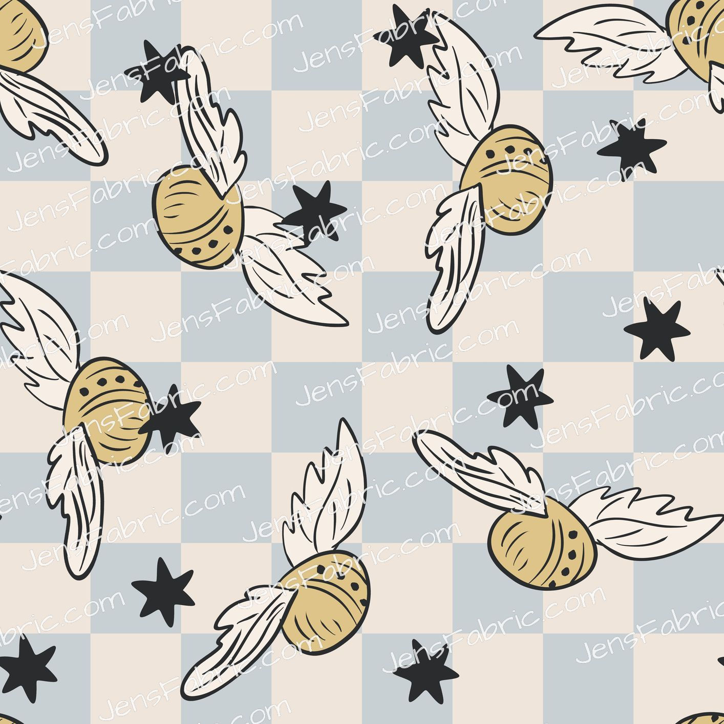 Simply Favi: harry potter snitch on blue checkers