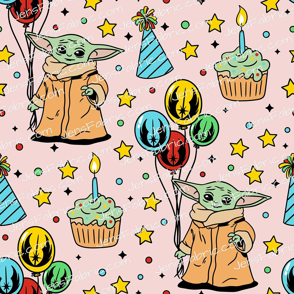 HHarlow Designs: Yoda Birthday Toss on Pink
