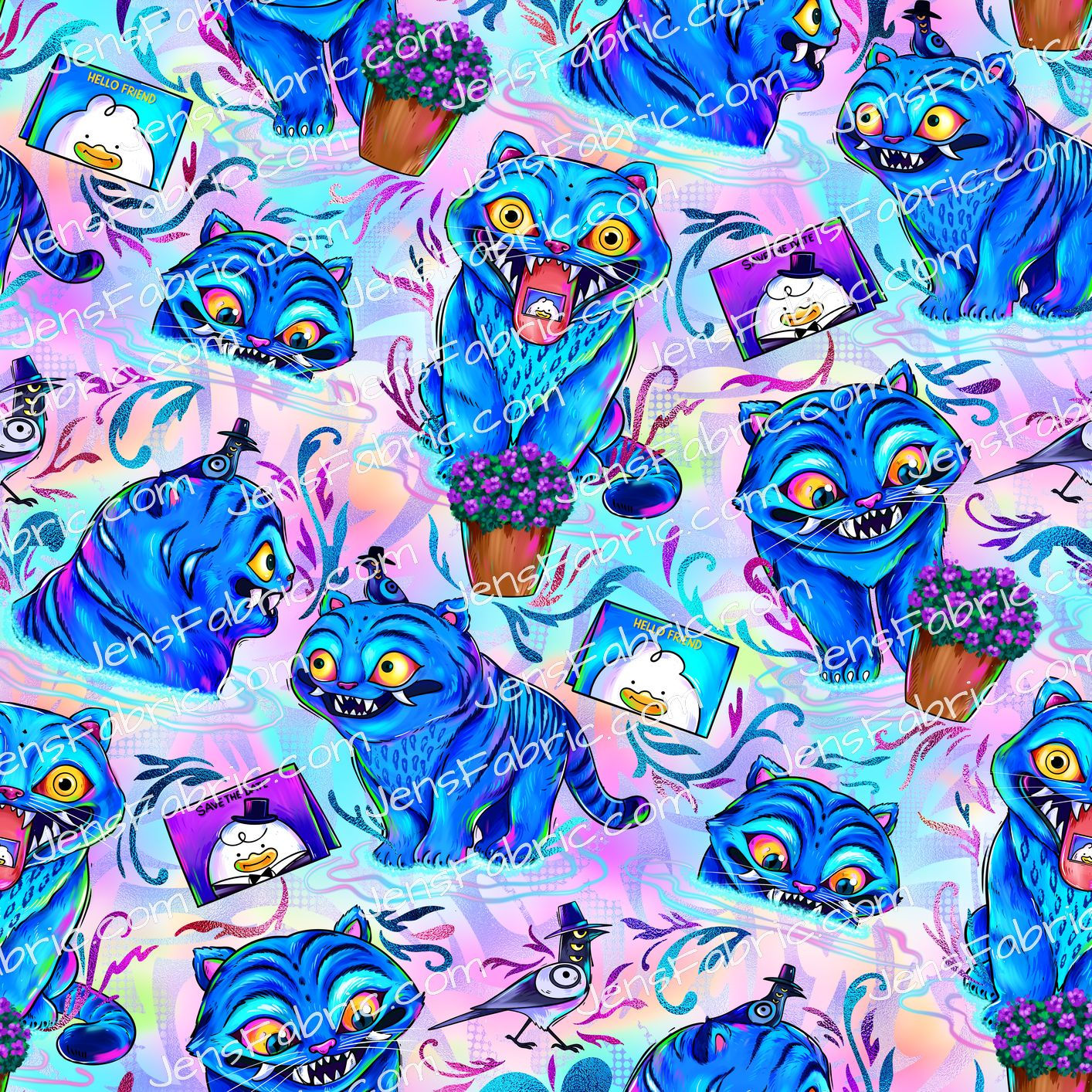 Magical Motif KPop: cat toss on light rainbow