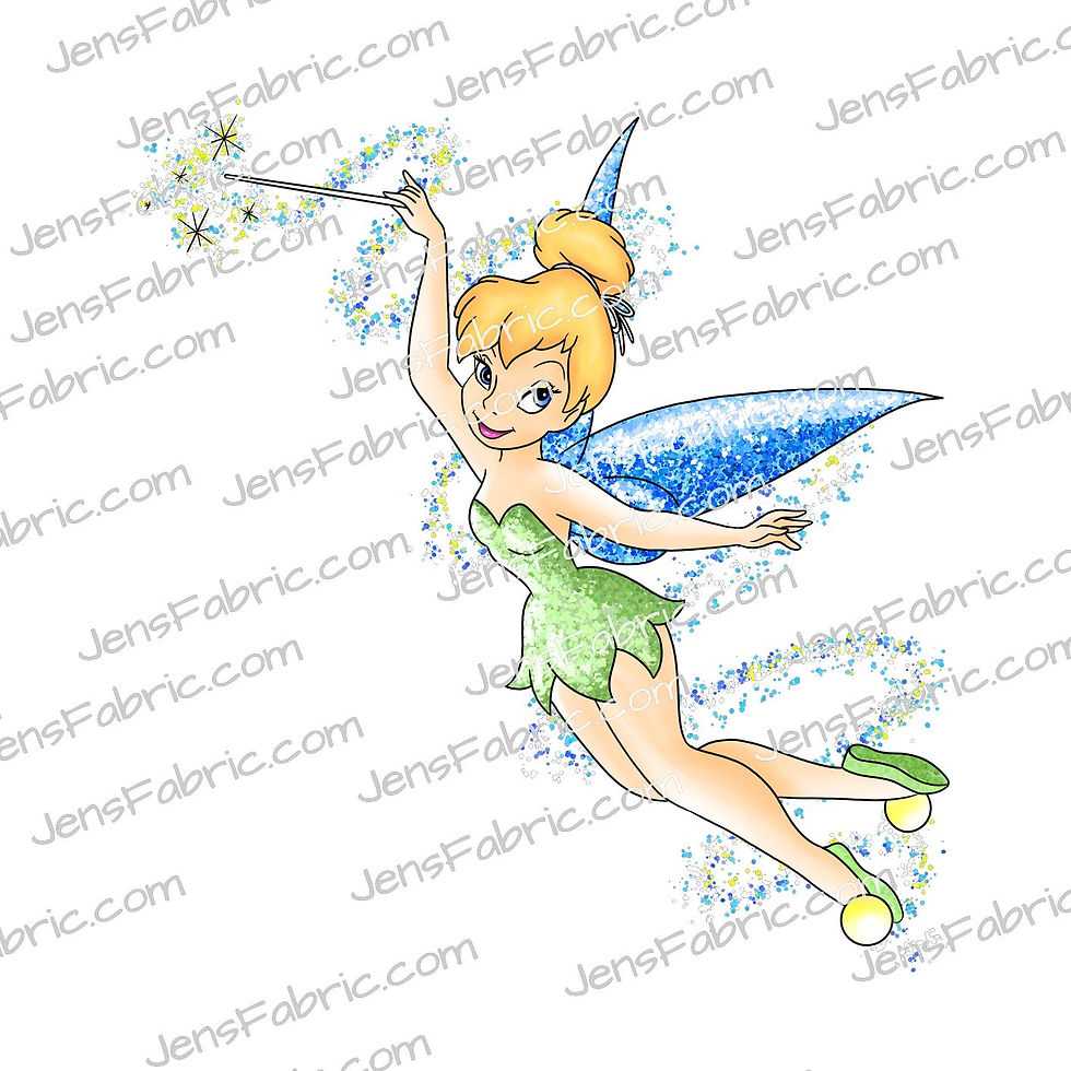 Space Waffle Glitter Tink: panel {choose your own background color at checkout}