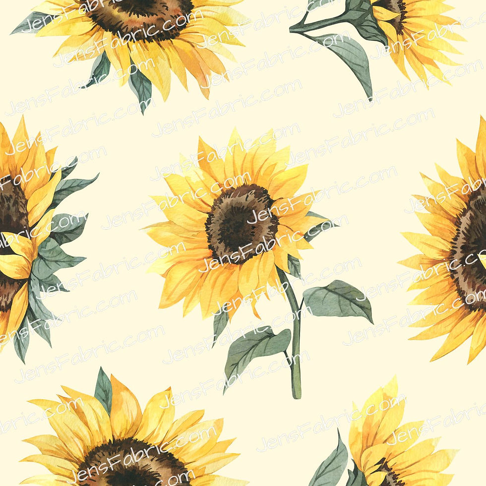 Sunflowers on cream