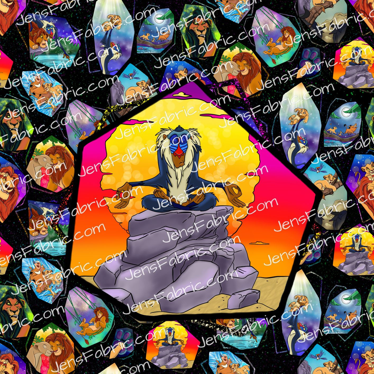 R13 Lion King: yoga panel 2