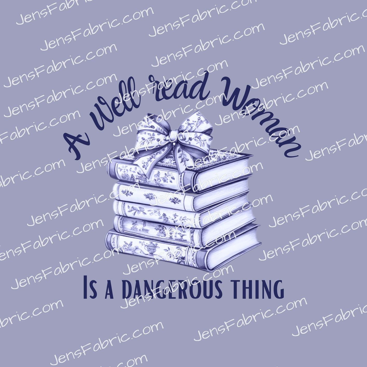 R37 Literary Toile Smut: well read woman panel