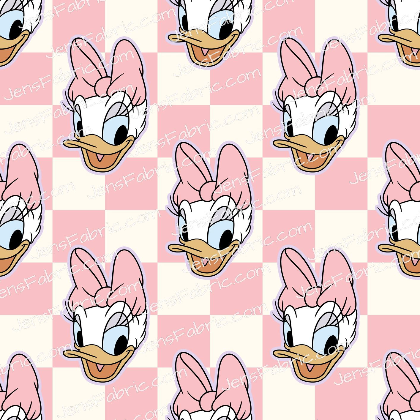HHarlow Designs: Daisy Duck on Light Pink Check