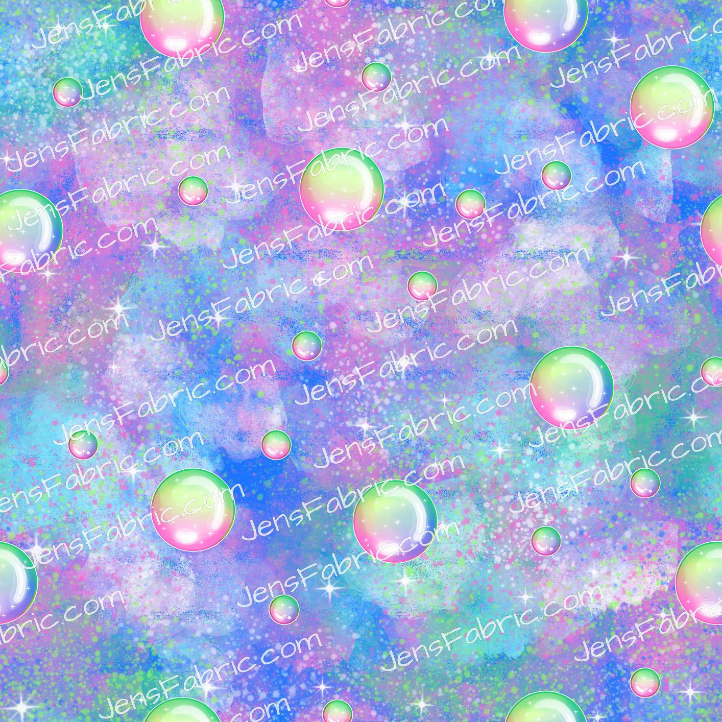 Space Waffle Wicked: bubbles on blue