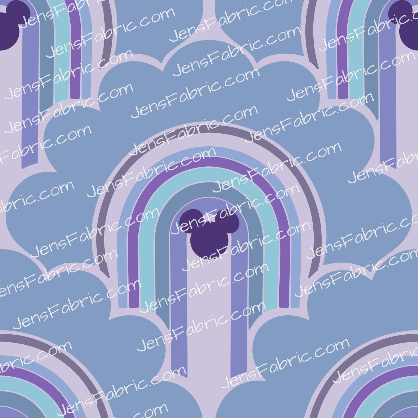 HHarlow Designs: Purple and Blue Floral Arch Mickey