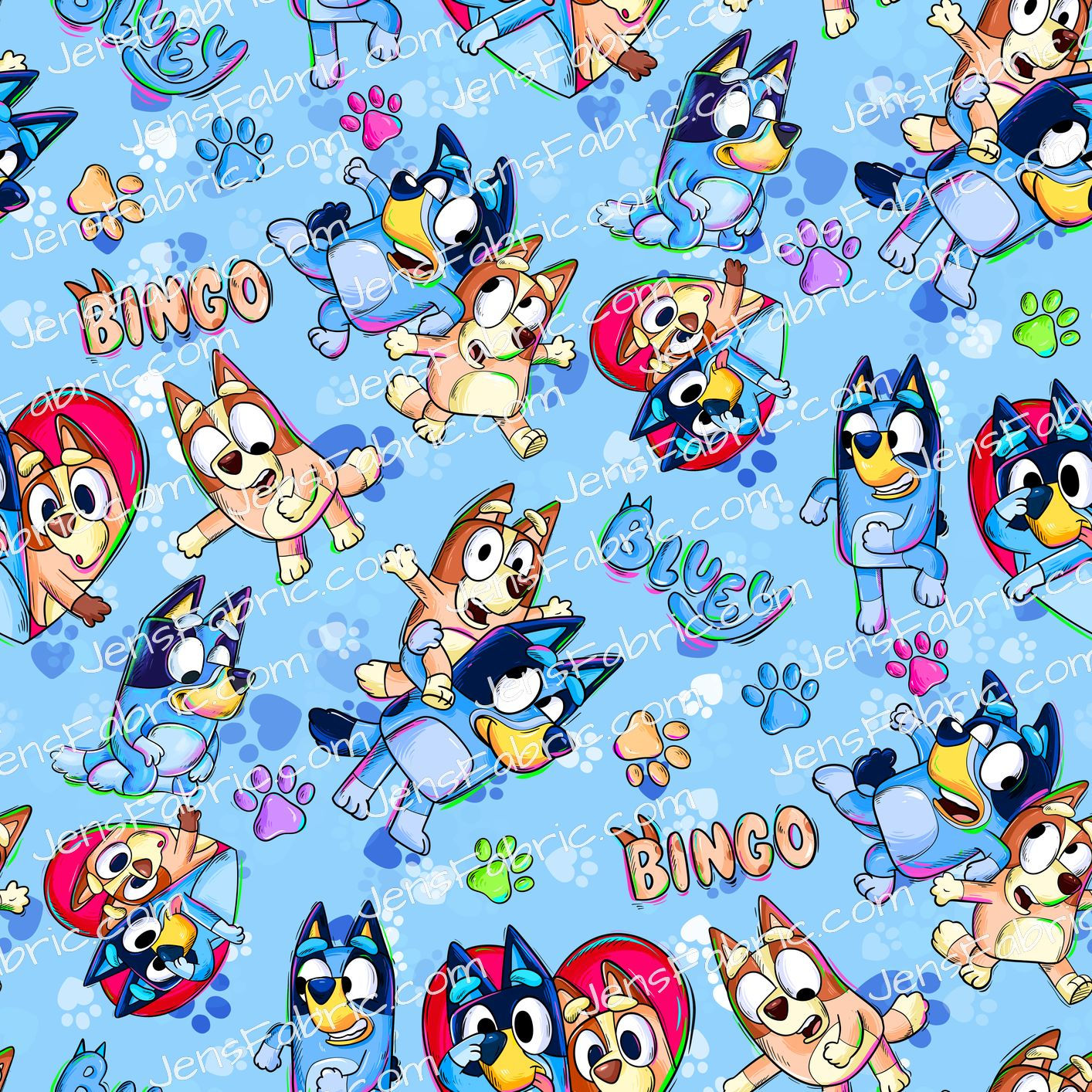 Magical Motif Bluey: Toss on blue