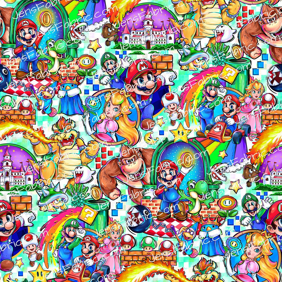 Magical Motif Mario: Mario and Friends on Aqua Check