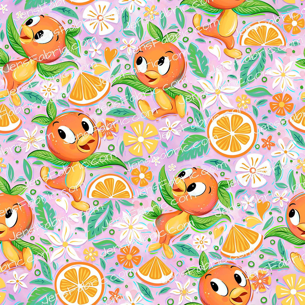 Magical Motif Orange Bird: toss on lavender