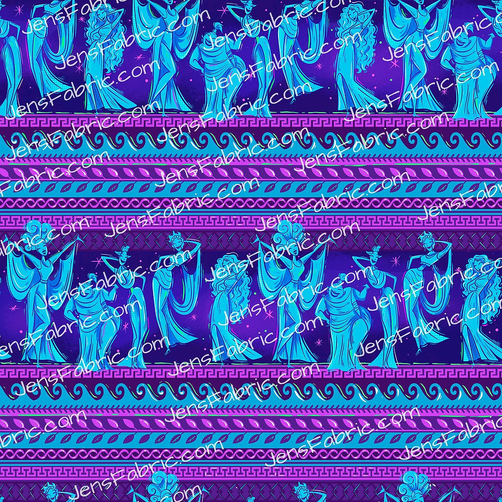 Magical Motif: Hercules Muses on blue