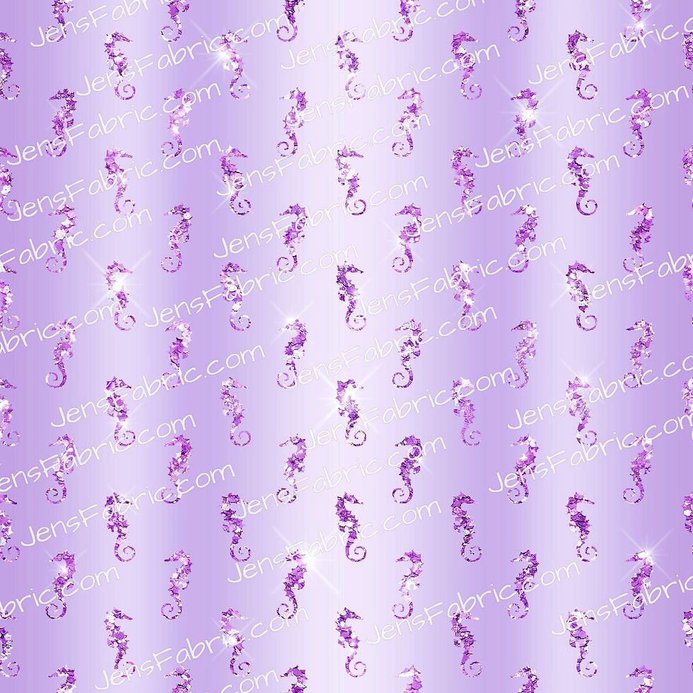 Ariel Purple Glitter Sea Horses