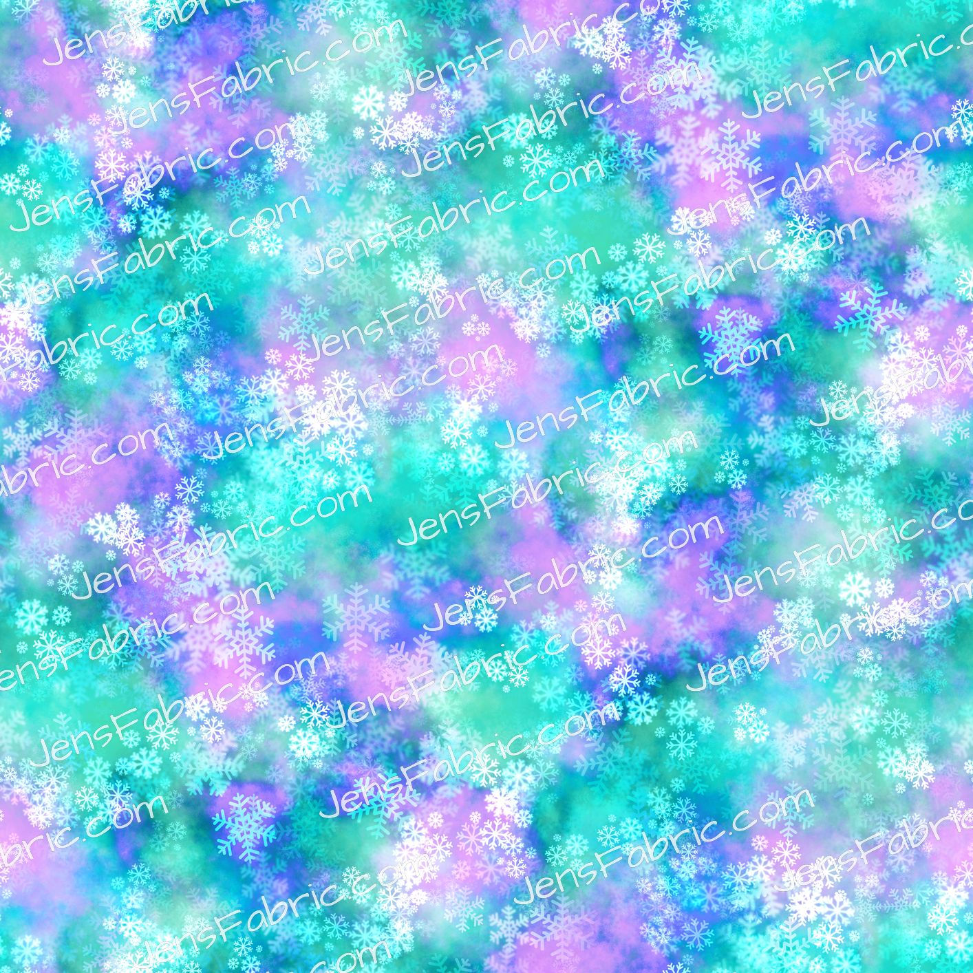 Magical Motif: Frozen Snowflake Coordinate Green Tie Dye