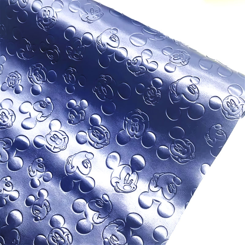 12" Navy Mickey Embossed Vinyl