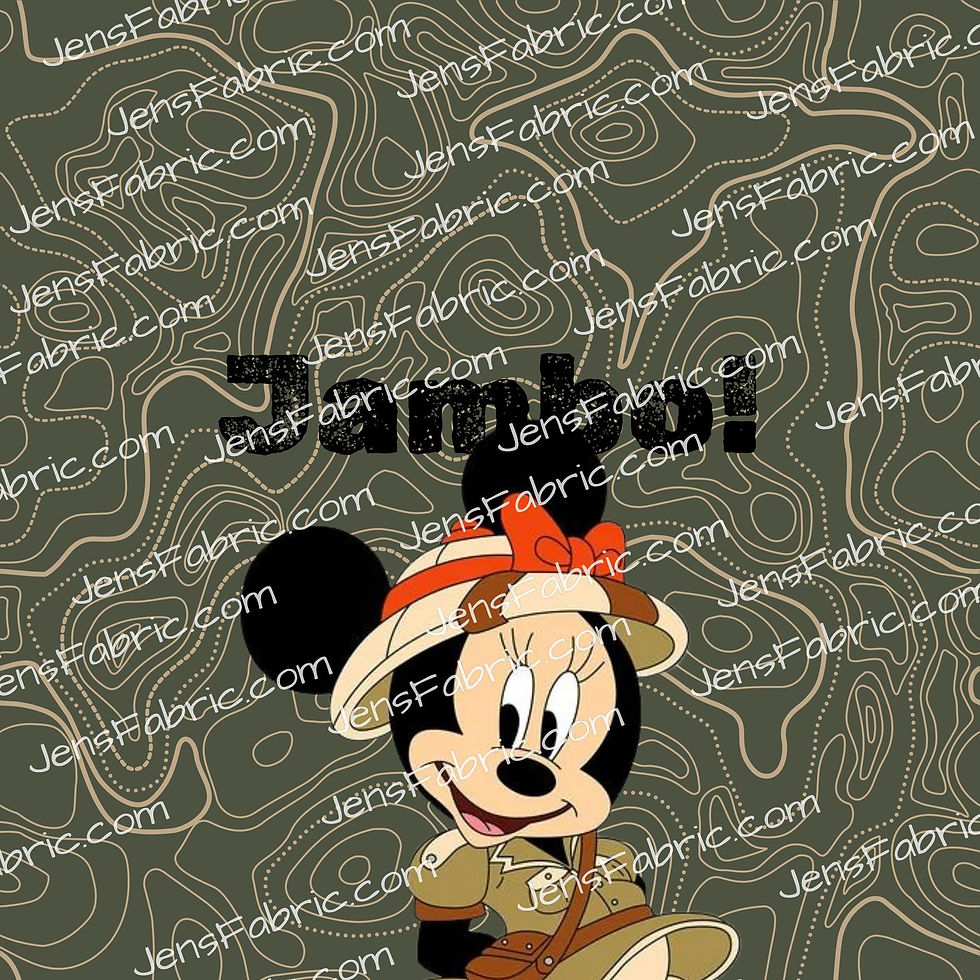 R21 Muted Safari Mouse: Jambo Minnie panel