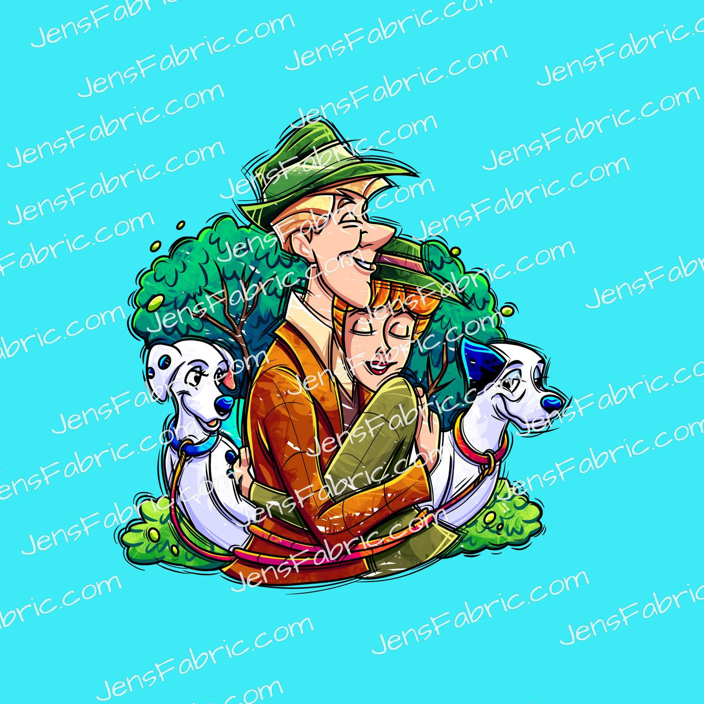 R19 101 Dalmatians: Humans on blue