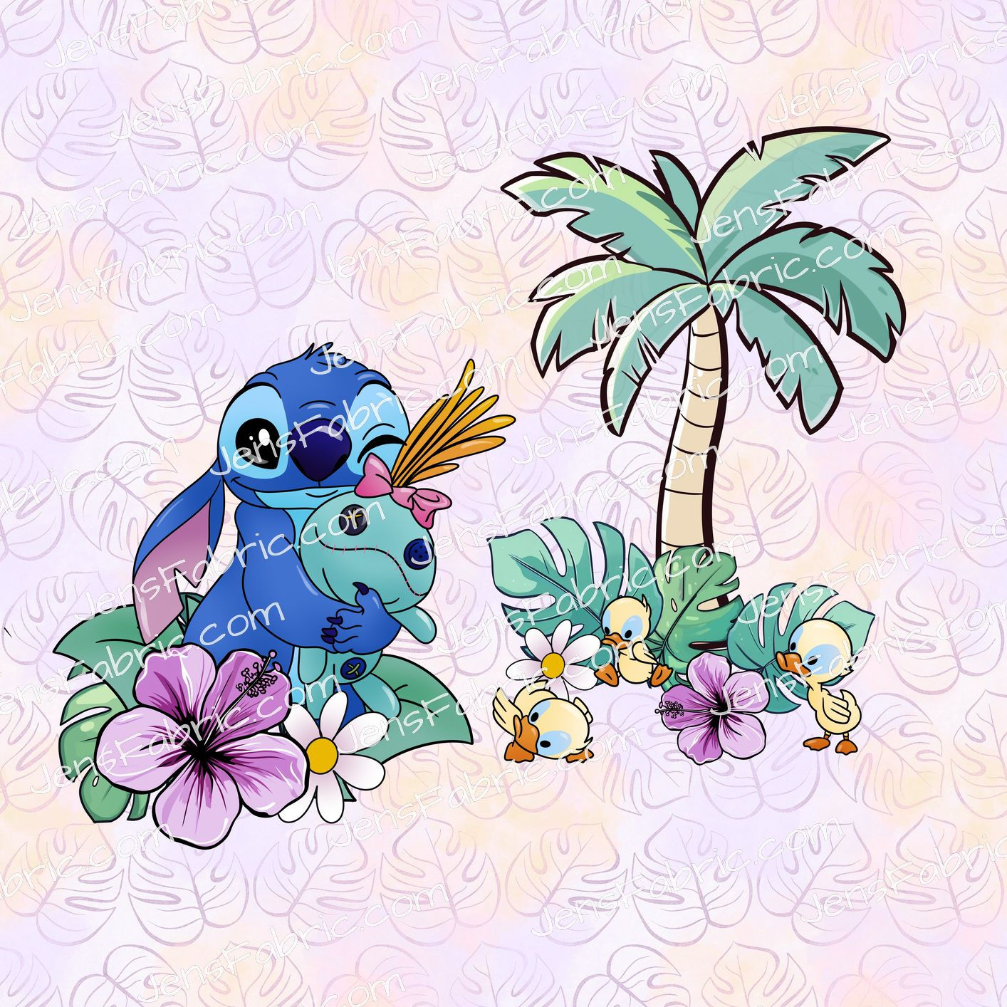 R44 Spring Time Stitch: palm tree panel