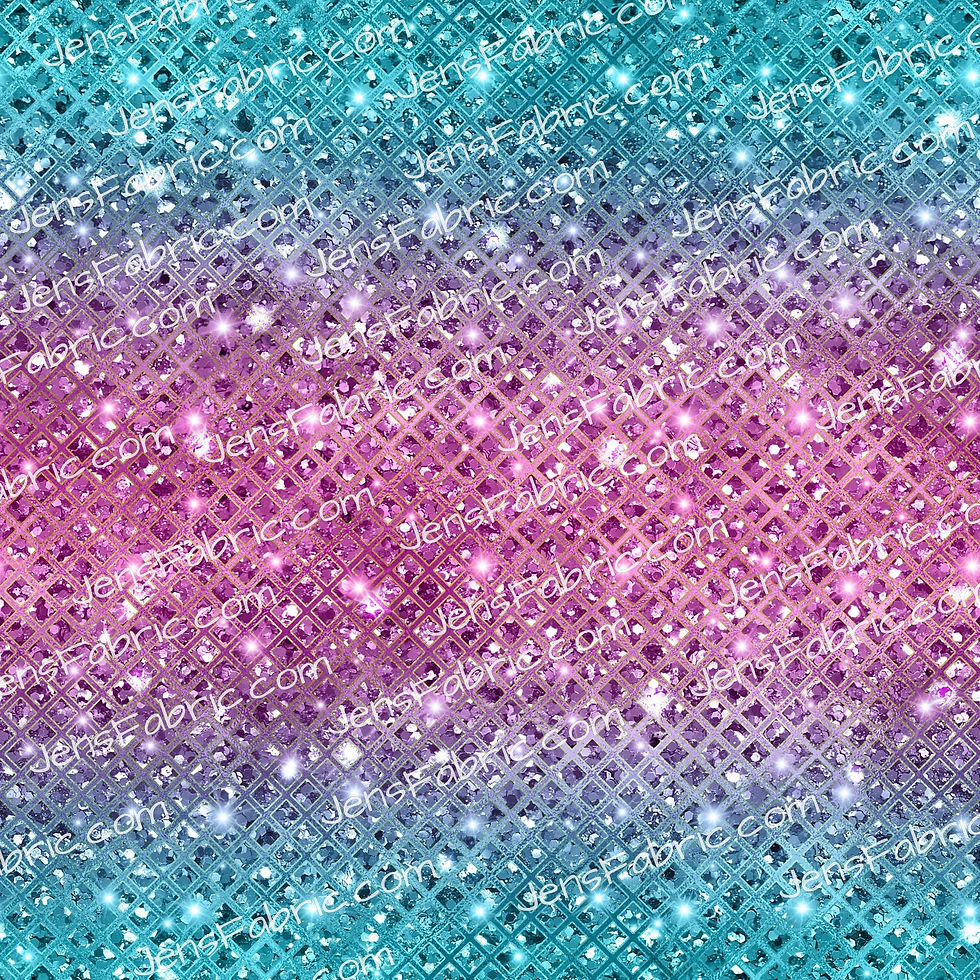 Ariel Teal and Pink Ombre Shimmer Coord