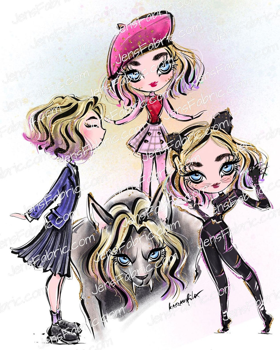 Enid's Different Phases Panel {Choose Your Own Background}