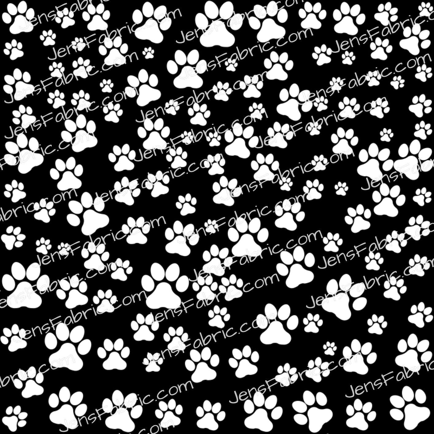 Disney Dogs: white paw print toss on black