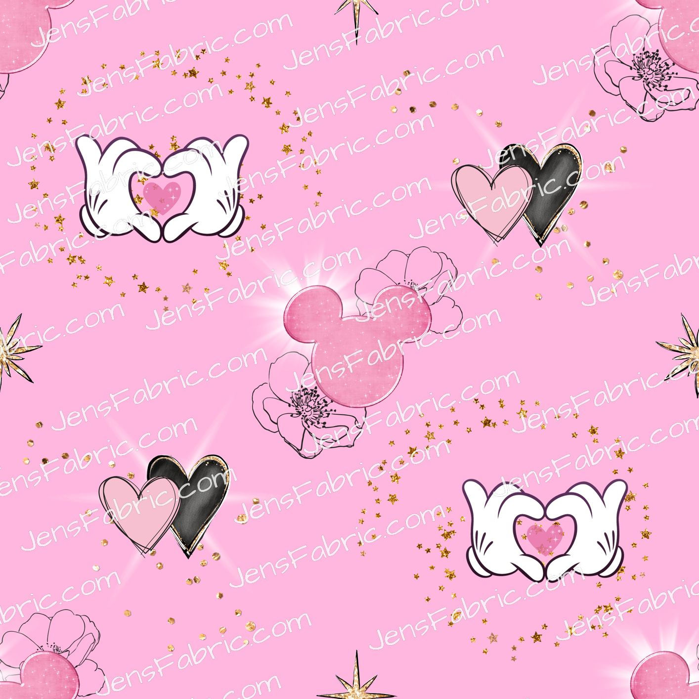 Minnie Heart hands on pink