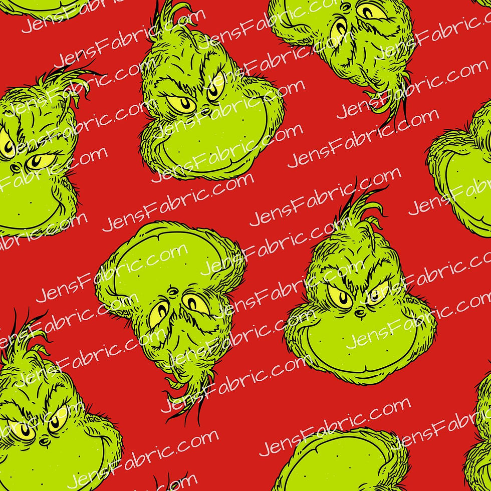 HHarlow Designs: Grinch Faces on Red