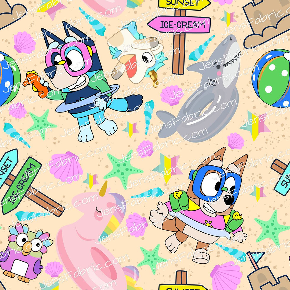 Beach Bum Bluey and Bingo Toss