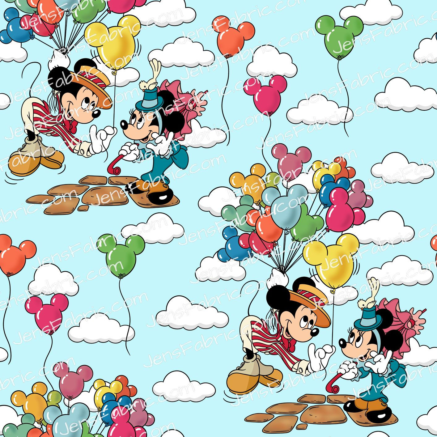 HHarlow Designs: Mickey Balloon Seller on Clouds