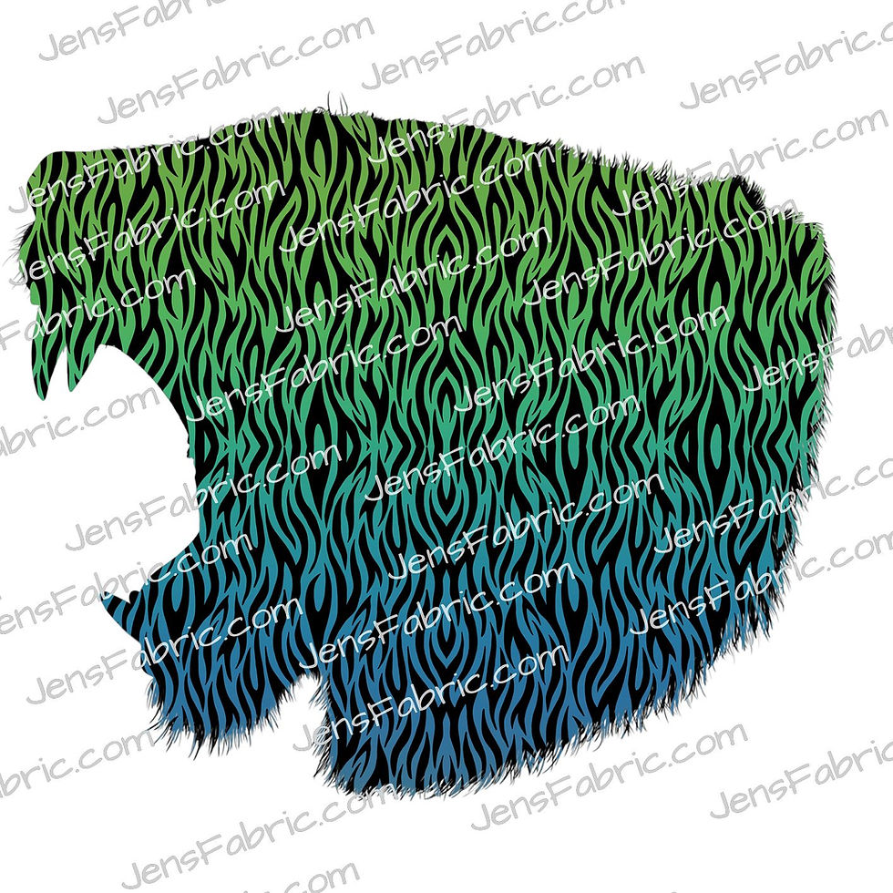 Wild Safari Panel Tiger Head Green