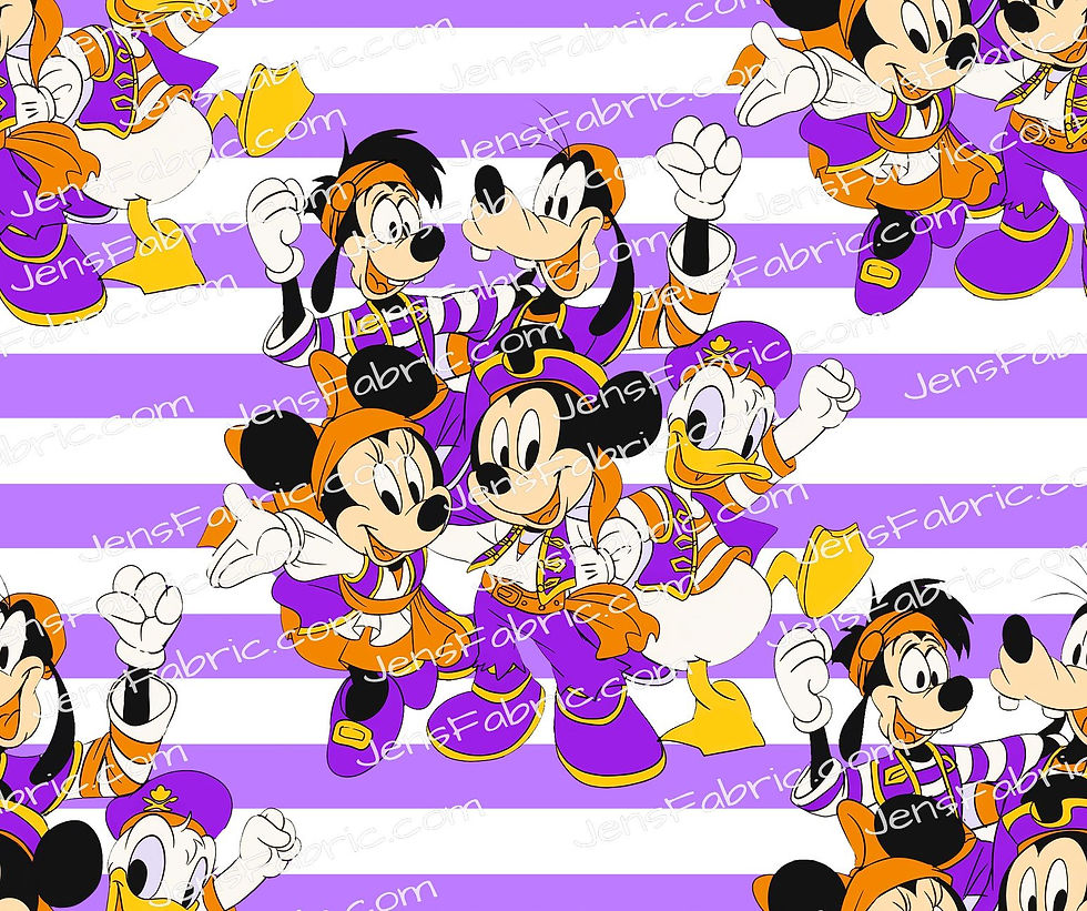 Classic Pirates on Purple Stripes