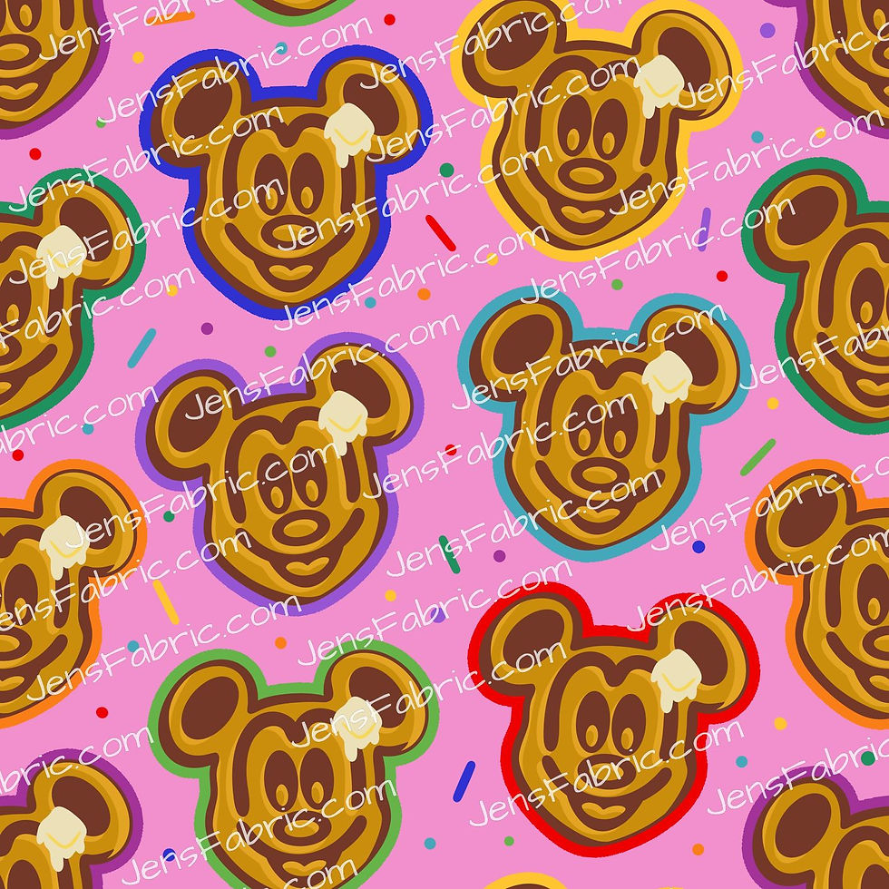 HHarlow Designs: Mickey Waffles on Hot Pink
