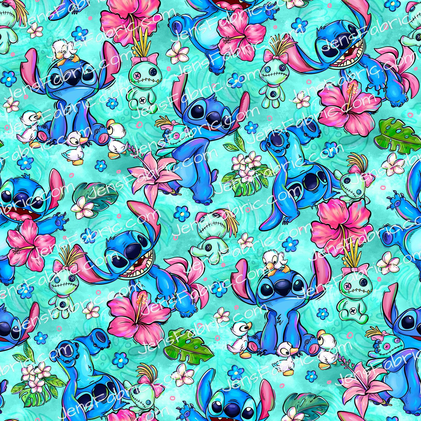 Magical Motif: Stitch Toss on teal
