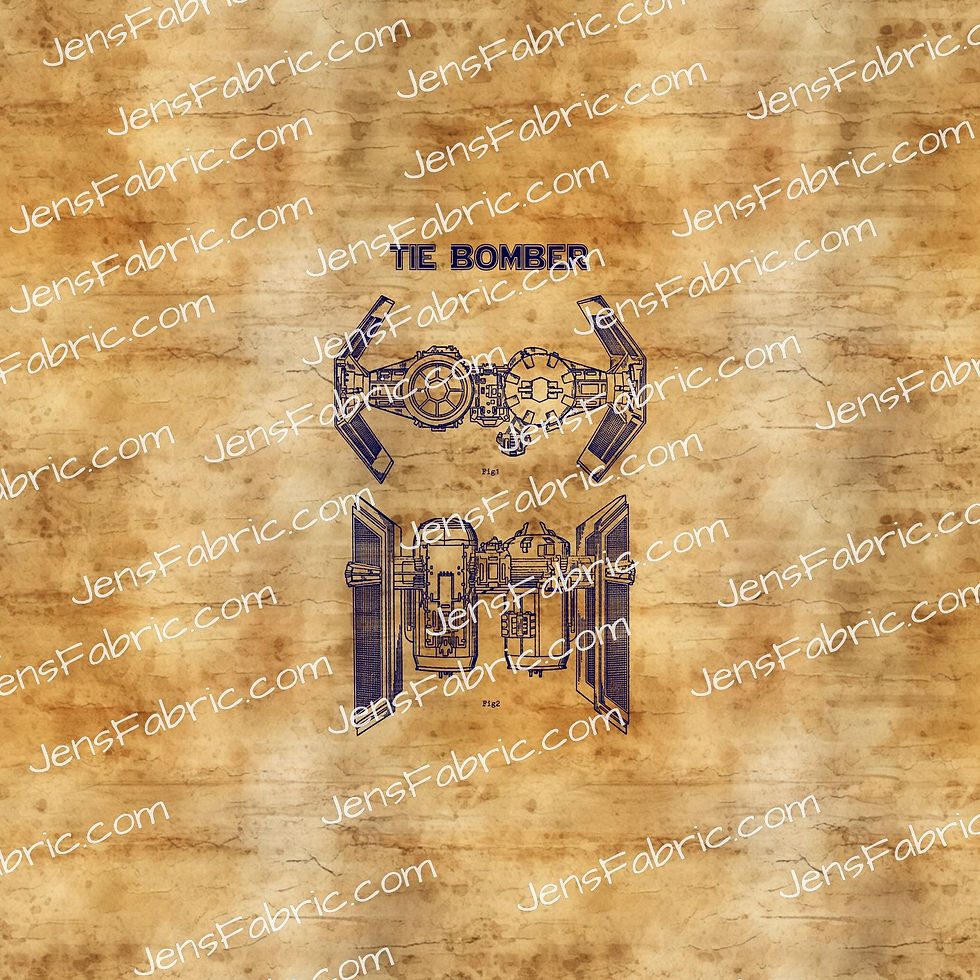 R18 Star Wars Schematics: B-Wing Starfighter panel parchment