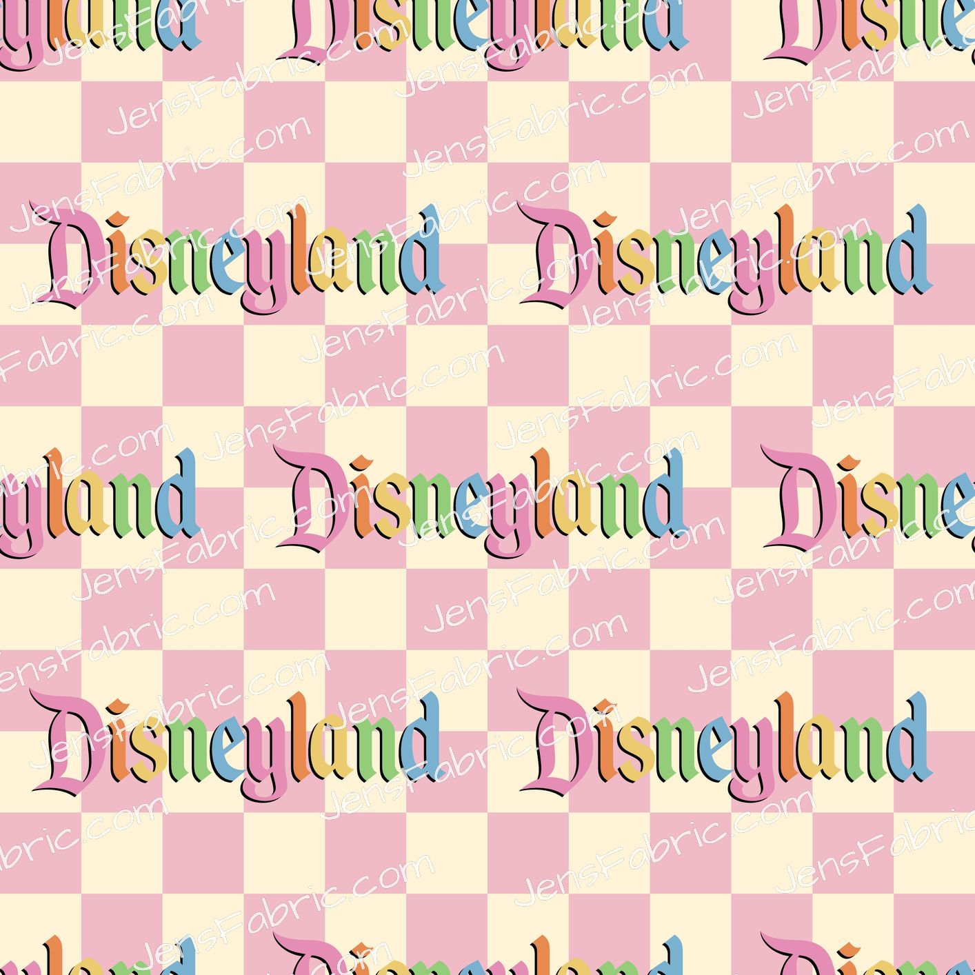 HHarlow Designs: Disneyland on Light Pink and Cream Gingham