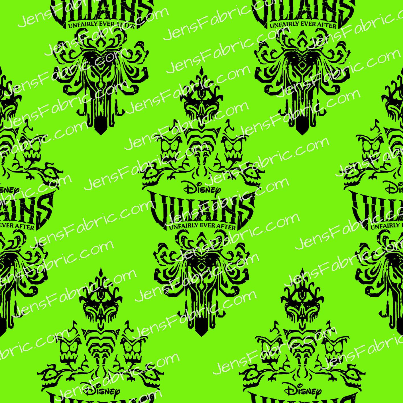 R39 Villains in Magic Kingdom: Haunted mansion wall paper green