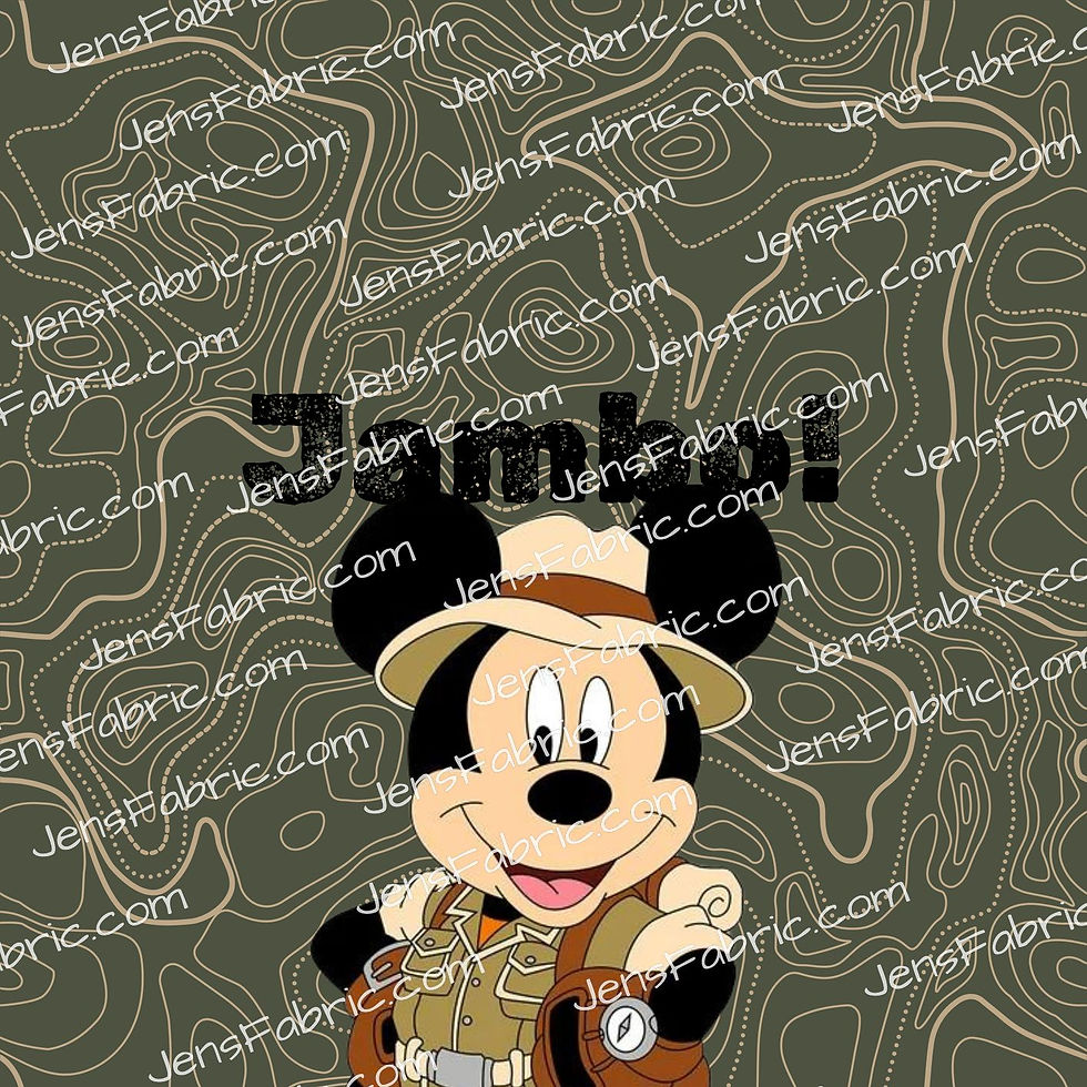 R21 Muted Safari Mouse: Jambo Mickey Panel