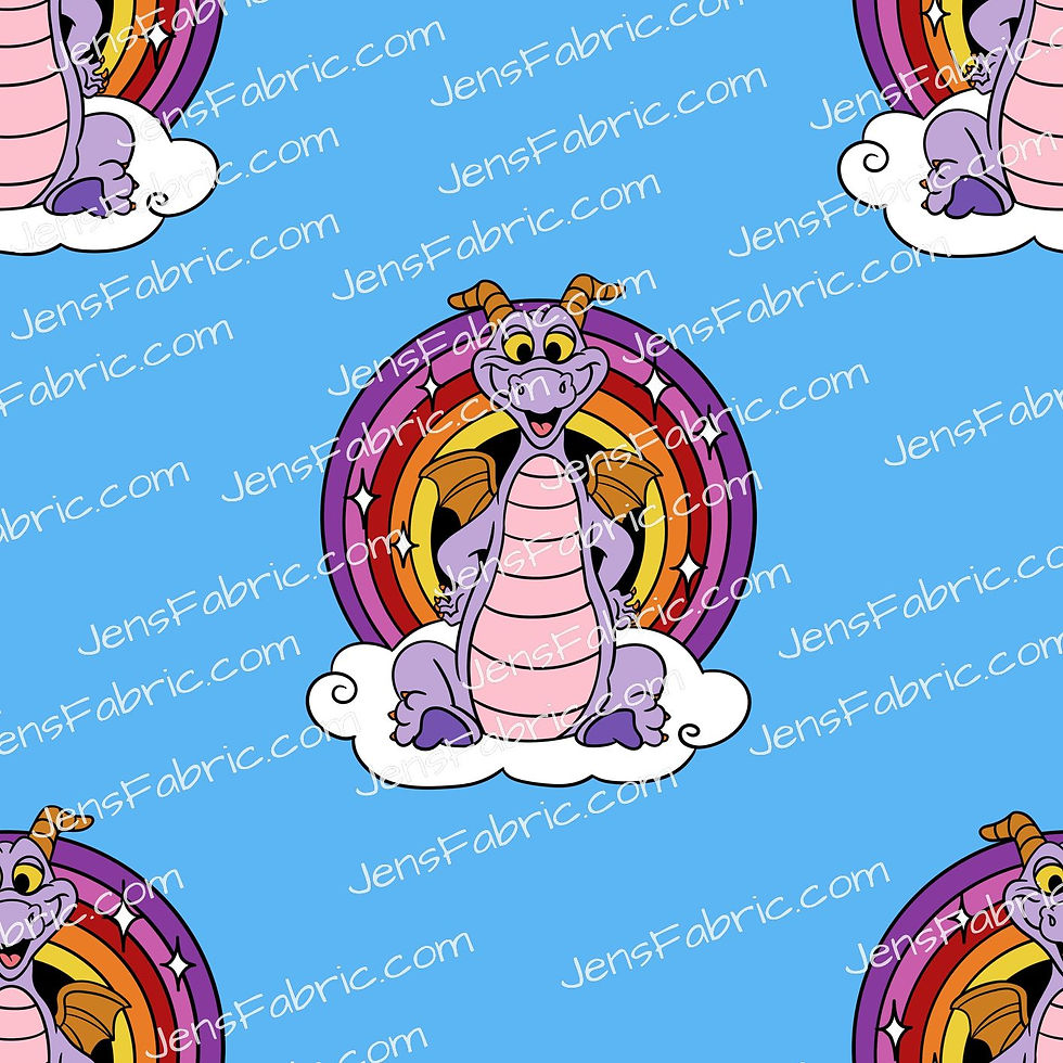 HHarlow Designs: Figment and Rainbow on Blue