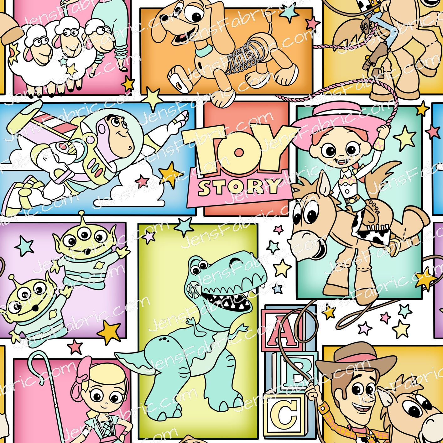 HHarlow Designs: Pastel Toy Story Patchwork