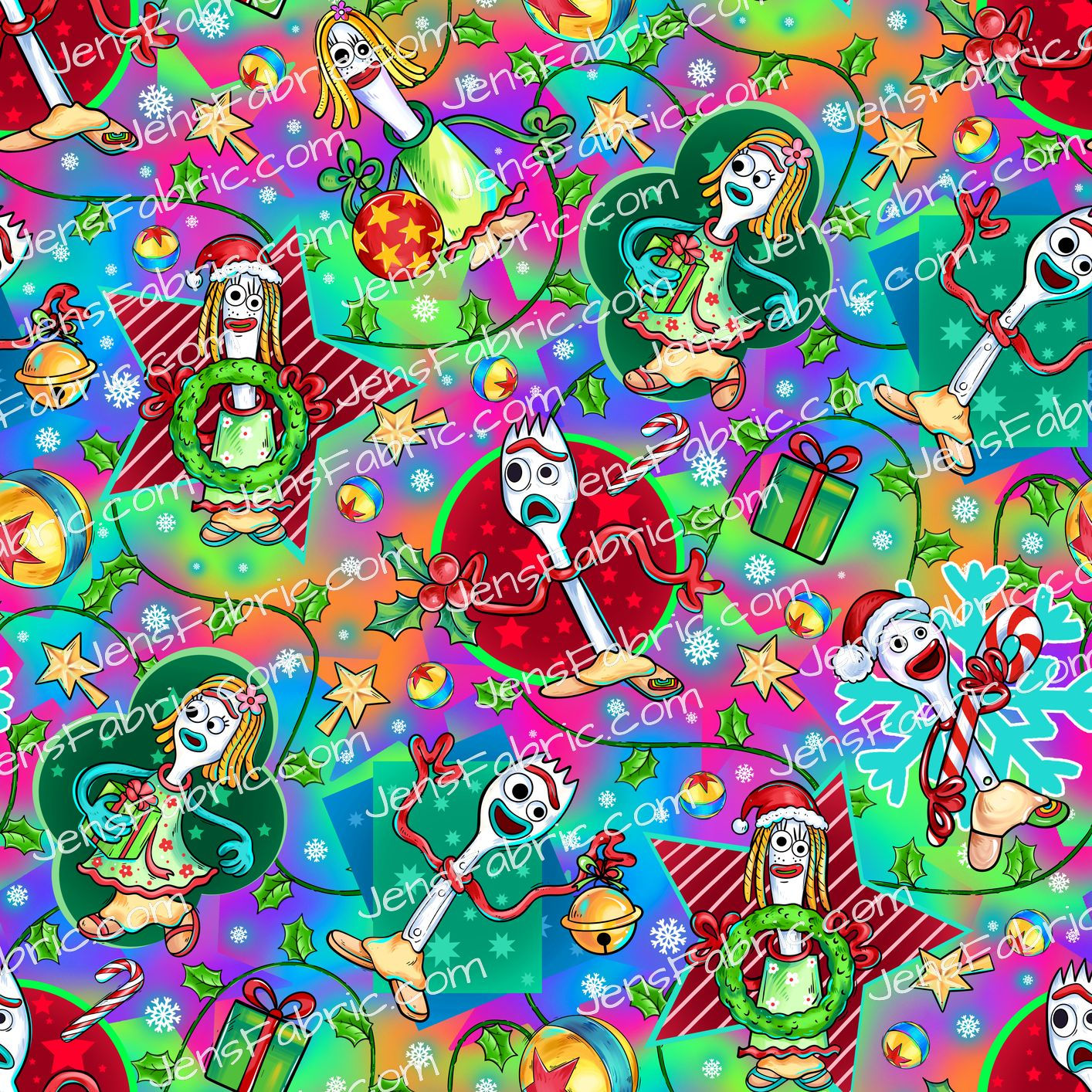 Magical Motif Toy Story 5: Forky and Knifey on Rainbow