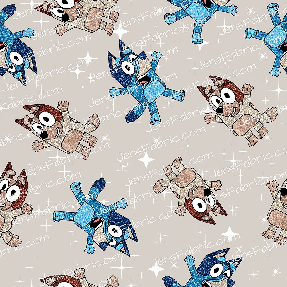 Bluey and Bingo Toss on beige