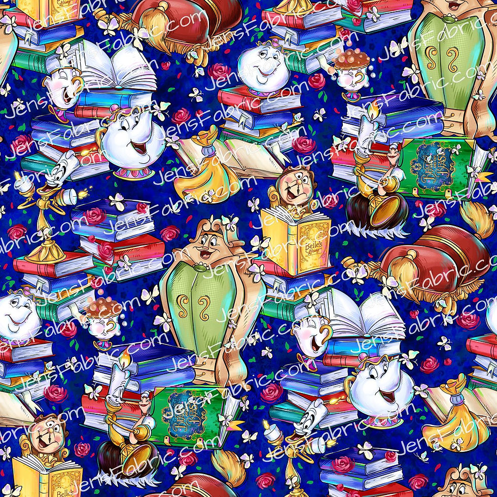 Magical Motif Beauty and the Beast: Sidekick toss on blue