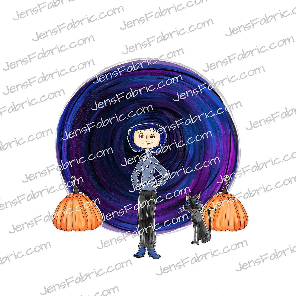 Space Waffle Coraline: panel {choose your own background color at checkout}