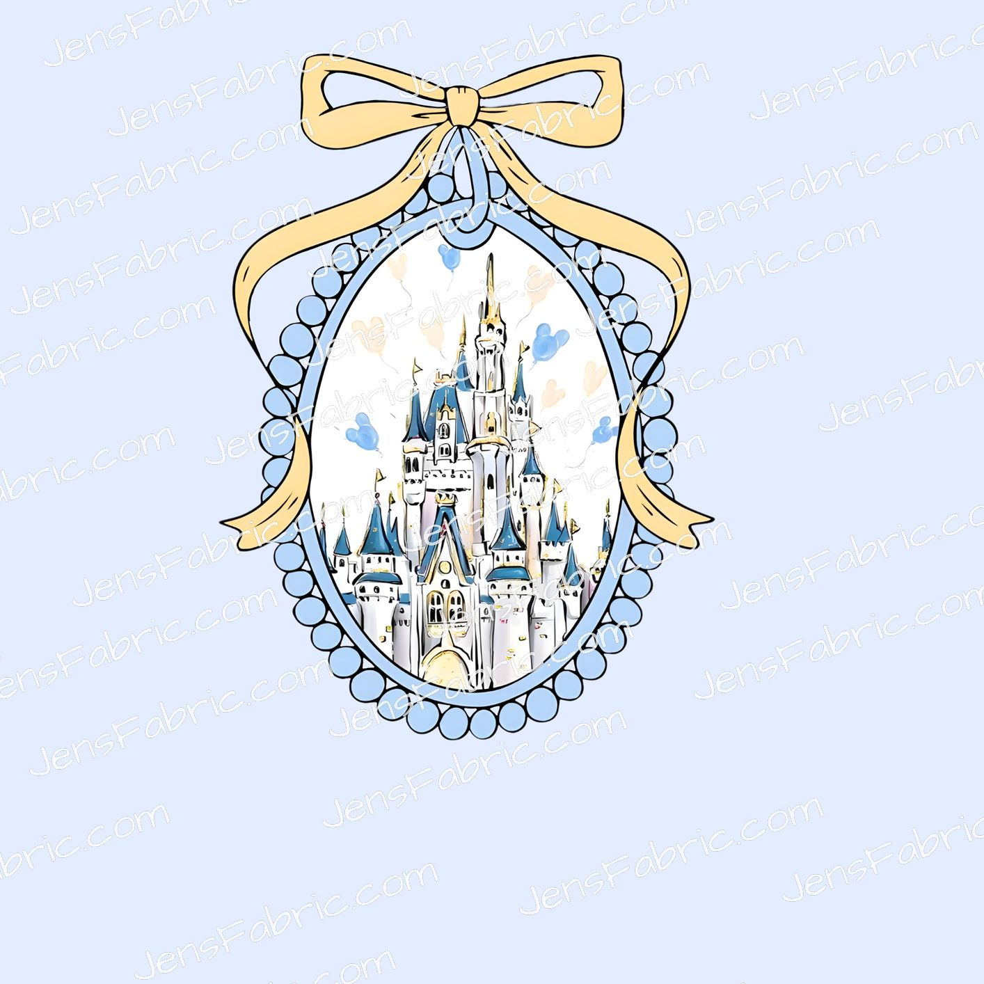 R44 Disney Coquette: magic castle blue panel
